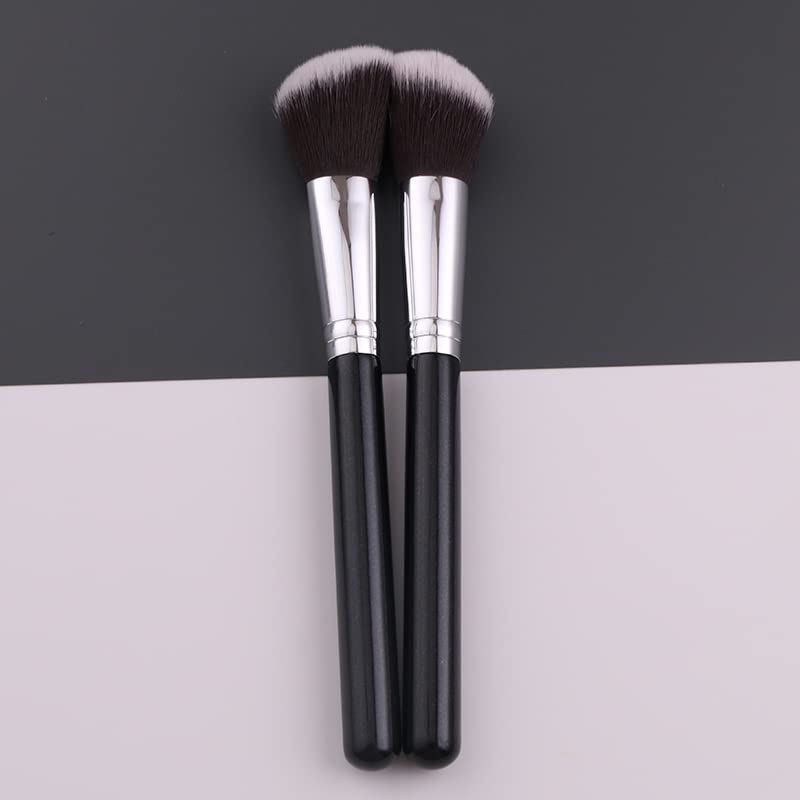 IPRESTA Angled Blush Brush Black Shinny Wood Handle Brush for Contour, Blush and Bronzer Makeup Application (F09) - Image 4